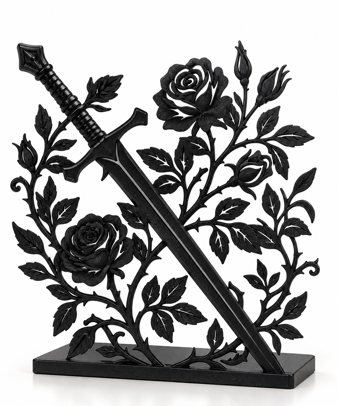 Serre-livres - Roses et épée