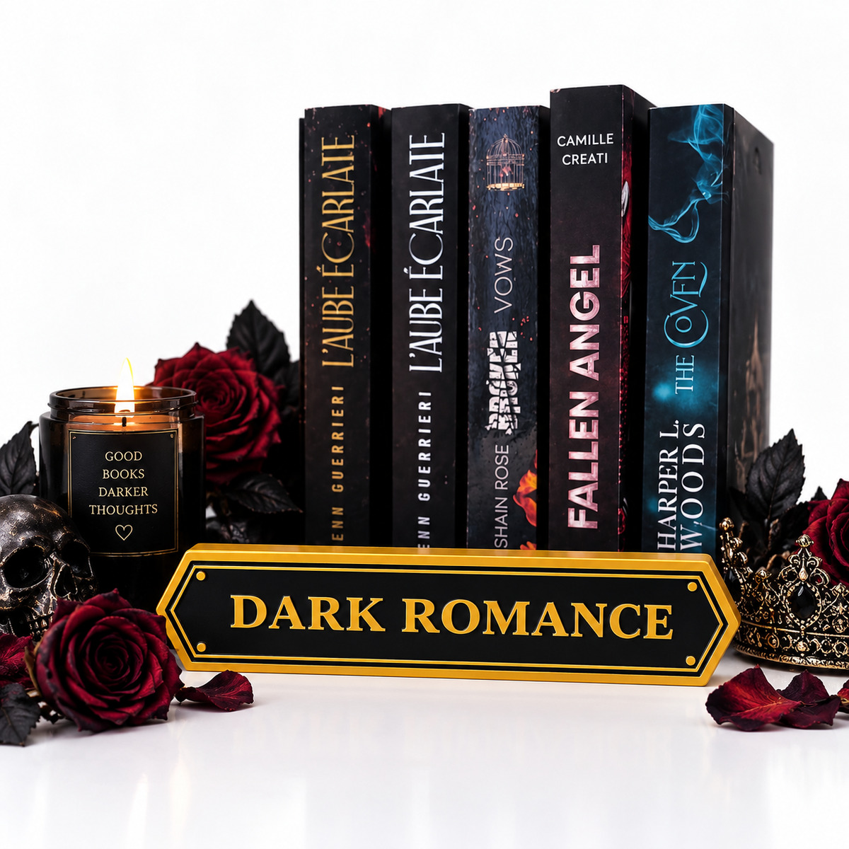 Enseigne élégante Dark Romance Standard (env. 17 × 4 cm)