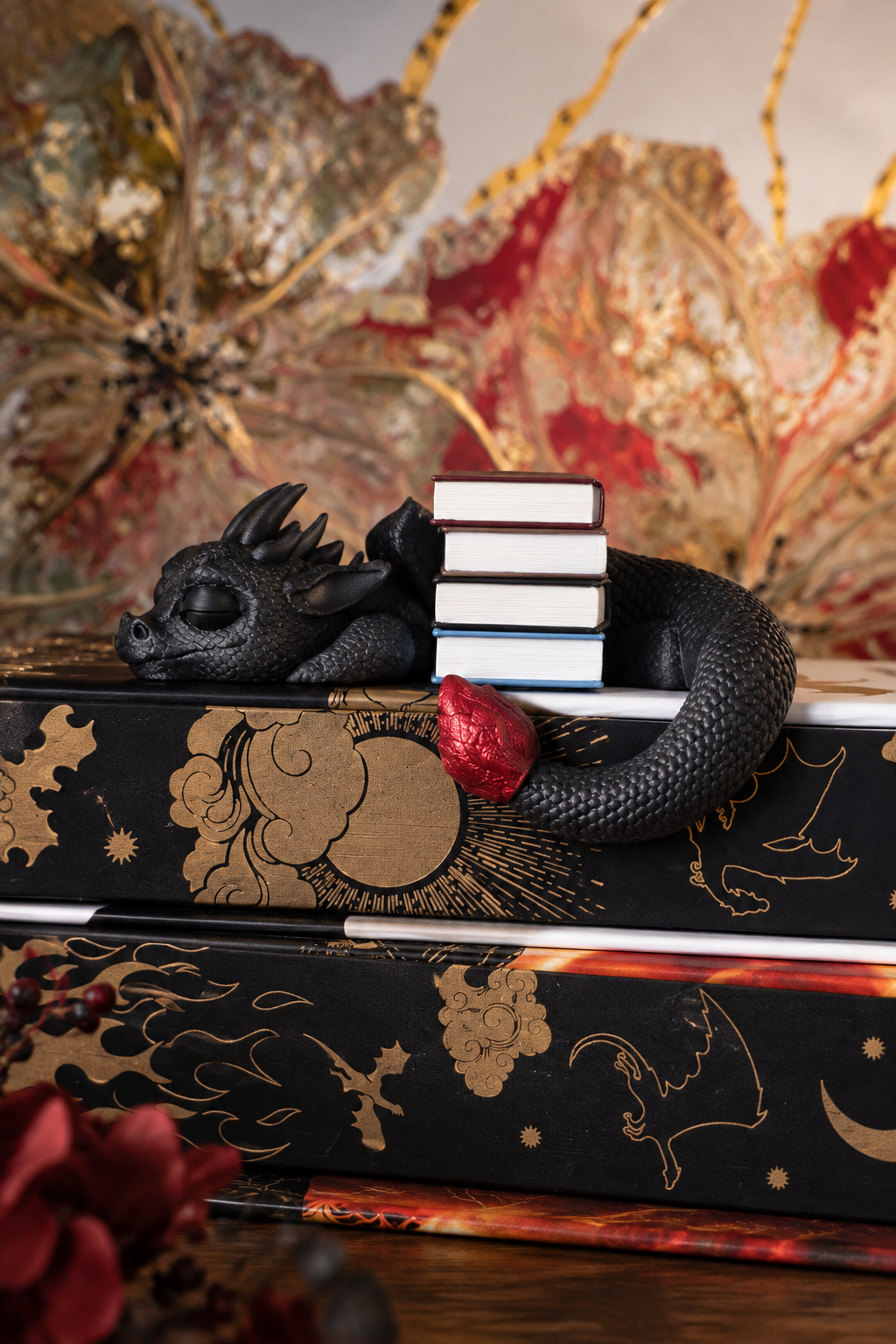 câline livre dragon endormi
